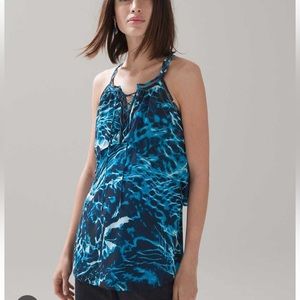 WHBM lace up halter top